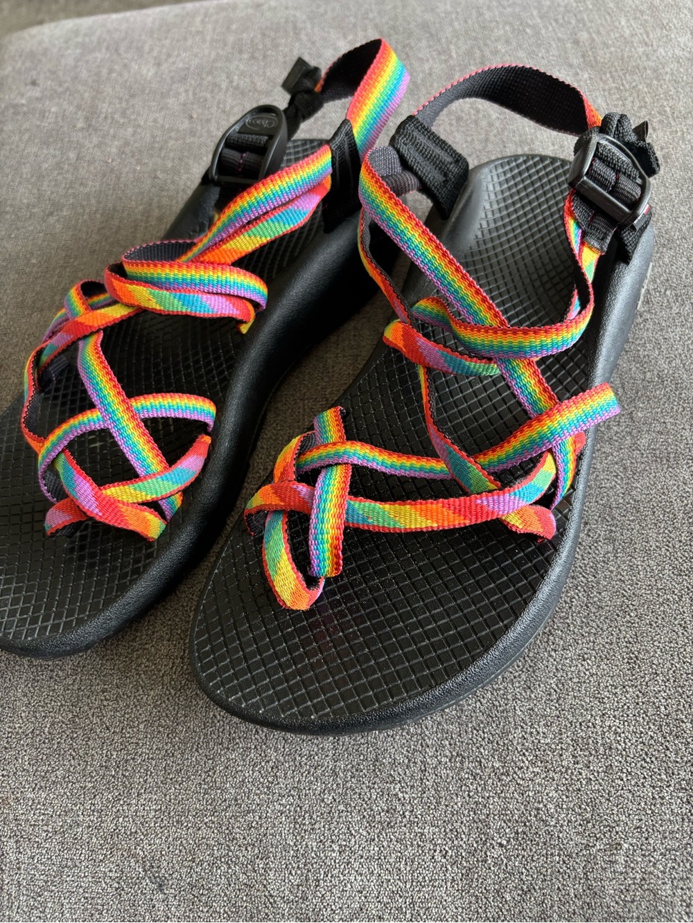Chaco Rainbow Multicolor Strappy Sport Sandals